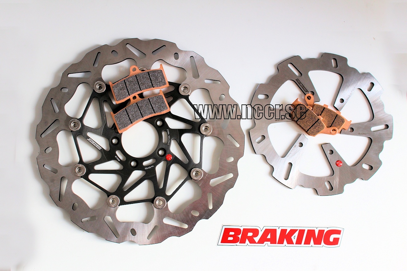 BRAKING Set Buell S1 / X1 / M2 / S3 fram/bak Skivor med Klossar
