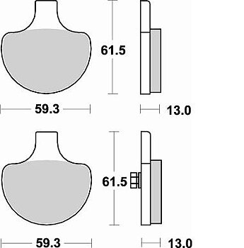 Braking Bromsklossar Fram CM 77 HARLEY D. FXSTS 1340 SPRINGER SOFTAIL, Braking Art. Nr.  732CM77