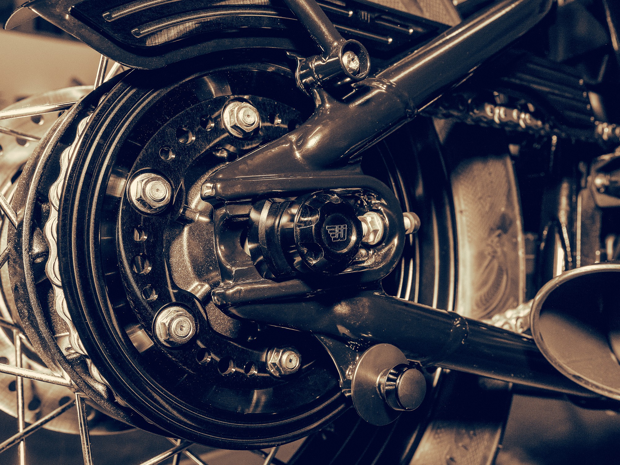 Wunderkind Cover, bak drev kåpa Bonneville Bobber - 3