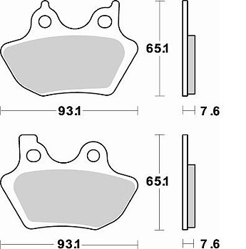 Braking Bromsklossar Fram CM 77 HARLEY D. FXDB DYNA STREET BOB, Braking Art. Nr.  843CM77
