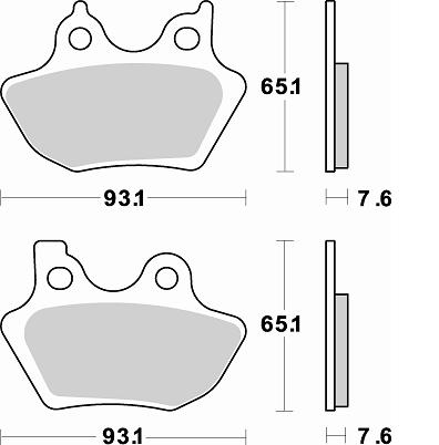 Braking Bromsklossar Fram CM 77 HARLEY D. FXDL DYNA LOW RIDER, Braking Art. Nr.  843CM77