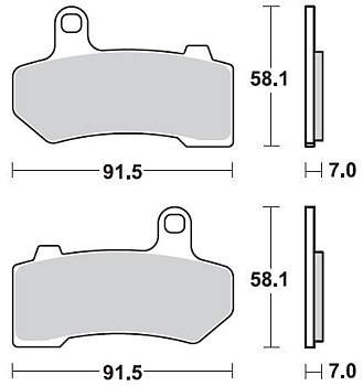 Braking Bromsklossar Fram CM 77 HARLEY D. VRSCF V-ROD MUSCLE, Braking Art. Nr.  934CM77