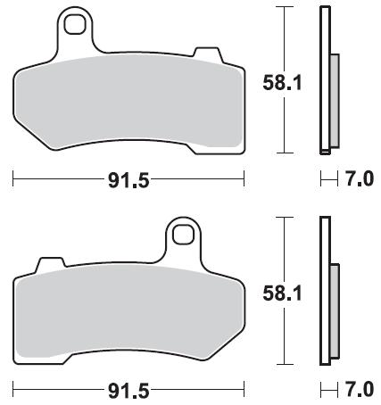 Braking Bromsklossar Fram CM 77 HARLEY D. FLTRX ROAD GLIDE CUSTOM, Braking Art. Nr.  934CM77
