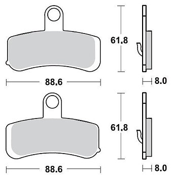 Braking Bromsklossar Fram CM 77 HARLEY D. FXD DYNA SUPER GLIDE, Braking Art. Nr.  943CM77