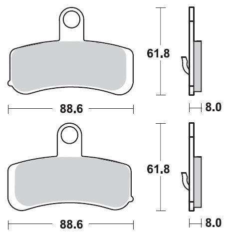Braking Bromsklossar Fram CM 77 HARLEY D. FXDC DYNA SUPER GLIDE CUSTOM, Braking Art. Nr.  943CM77