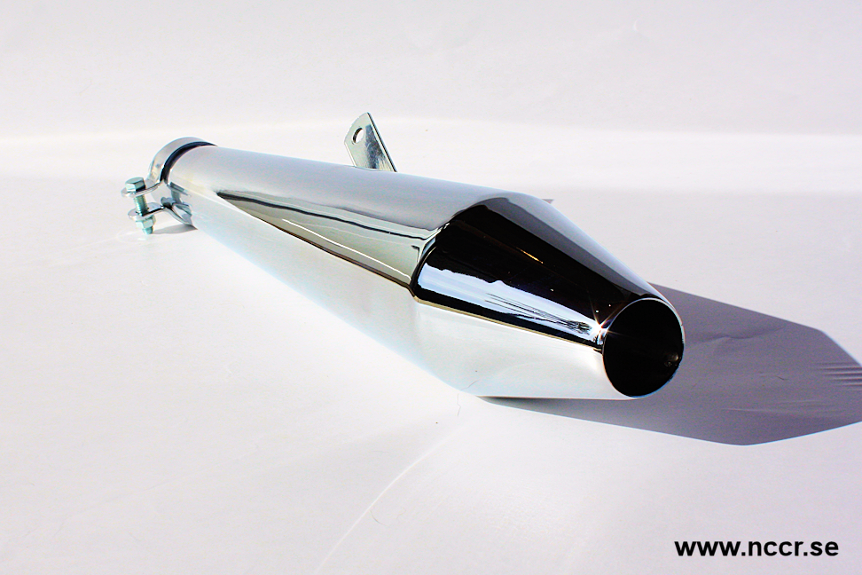 Ton-up Muffler krom med adapterrör - 2