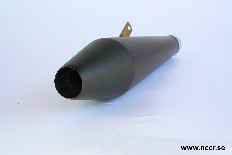 Ton-up Muffler BLACK med adapterrör - 2