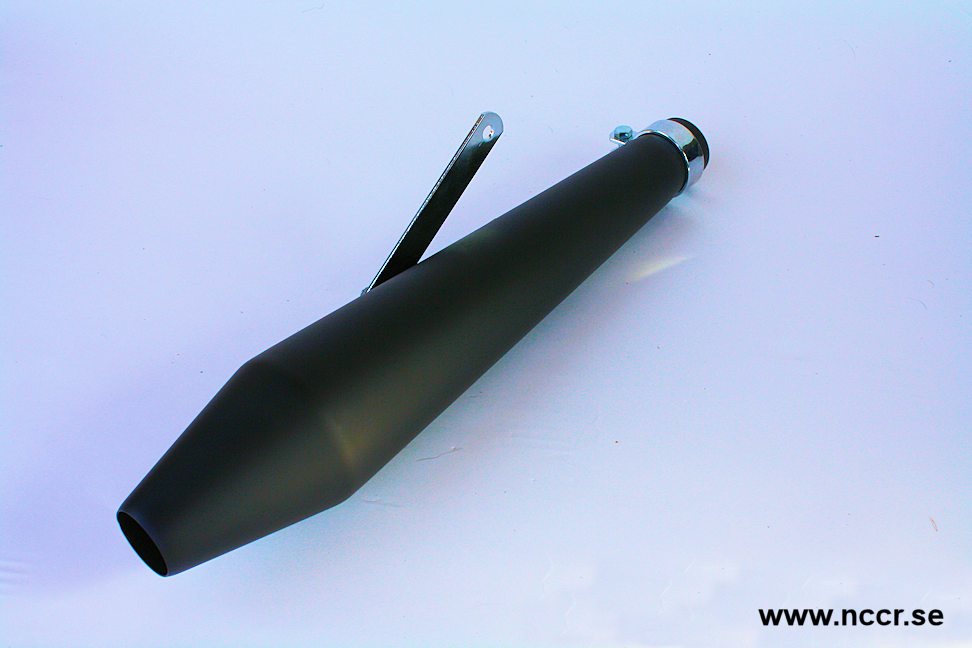 Ton-up Muffler BLACK med adapterrör - 3