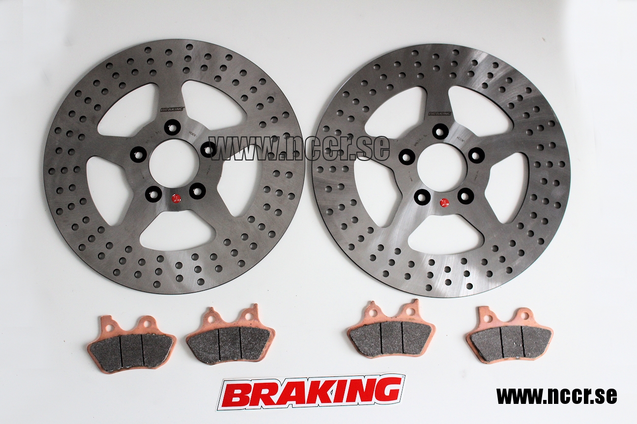 BRAKING Set H-D 292mm FIX v/h Scheiben mit Belägen