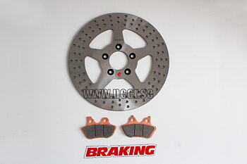 BRAKING Set H-D 292mm FIX front Disc and pads
