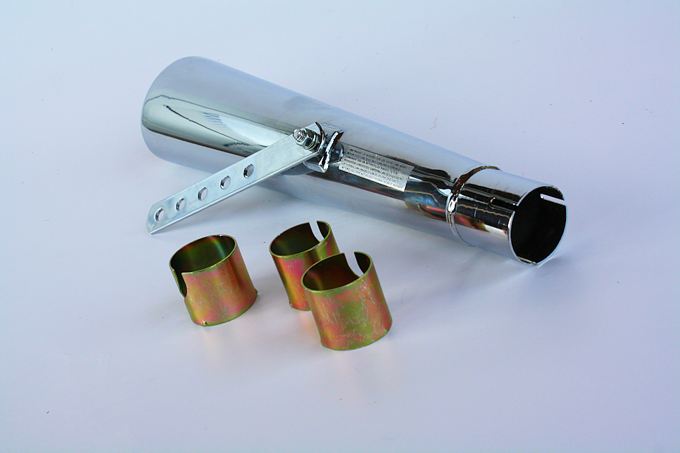 Scrambler Oval Conical, krom med adapterrör - 4