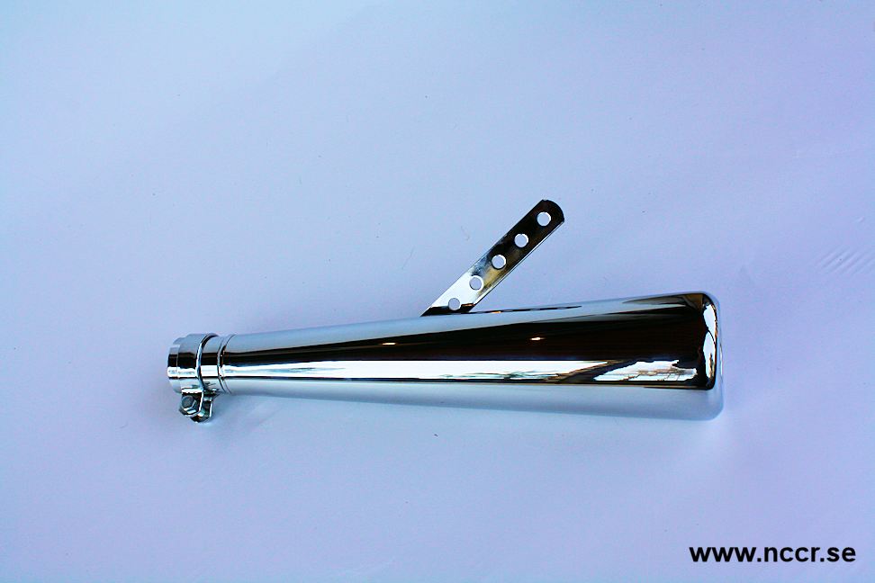 Scrambler Oval Conical, krom med adapterrör - 3