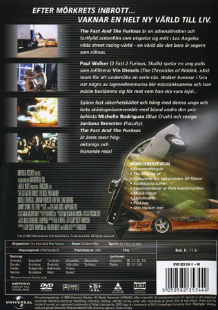 Fast and the Furious (Norskt omslag) - 2