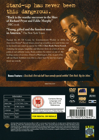 Chris Rock - Never Scared (ej svensk text) - 2