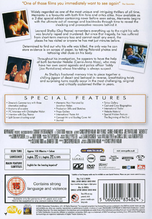 Memento (3-disc) (ej svensk text) - 2