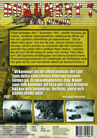 Pearl Harbor - 7:e December 1941 - 2