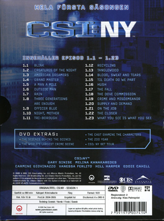 CSI New York - Säsong 1 - 2