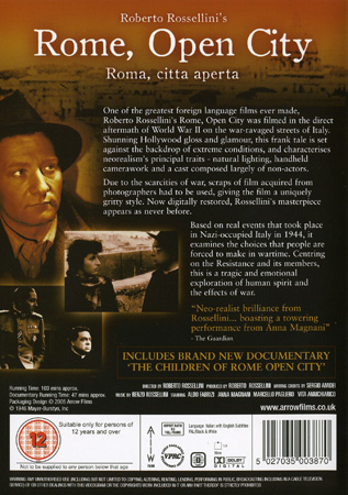 Rome, Open City (ej svensk text) - 2