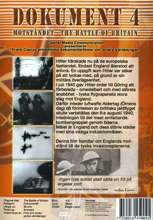 Andra Världskriget - Motståndet - Slaget Om England - 2