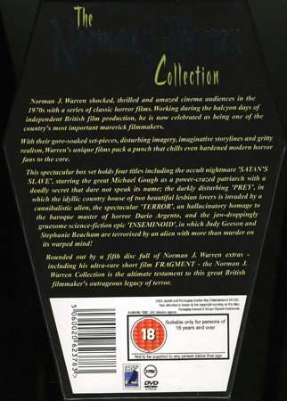 Norman J Warren Collection (ej svensk text) - 2