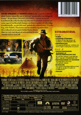 Indiana Jones Och Kristalldödskallens Rike (2-disc) - 2