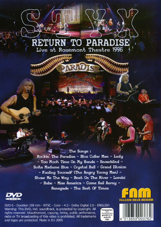 Styx - Return To Paradise - 2