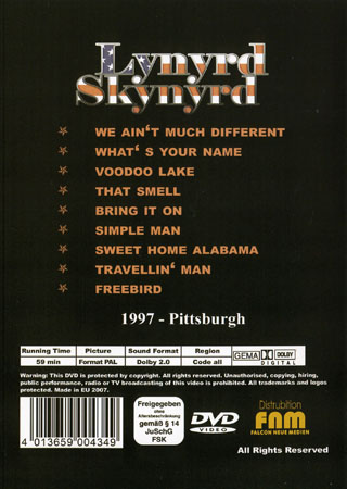 Lynyrd Skynyrd - Live Pittsburgh 1997 - 2