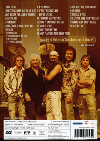 Smokie - Live At Cirkus, Stockholm - 2