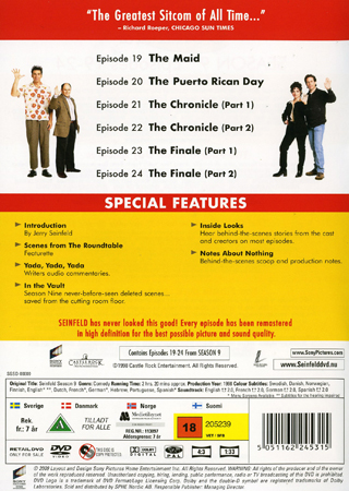 Seinfeld - Säsong 9 Avsnitt 19-24 - 2