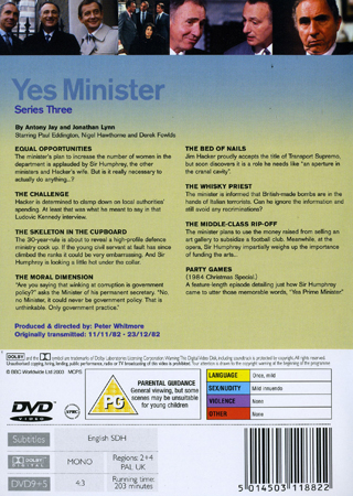 Yes Minister - Series 3 & "Party Games" (ej svensk text) - 2