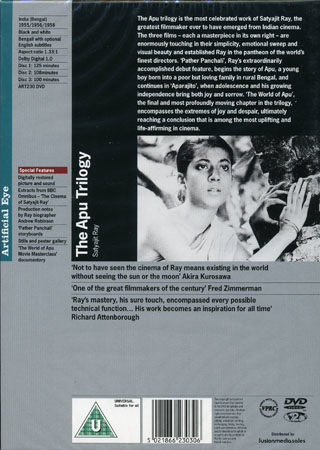 Satyajit Ray - The Apu Trilogy (3-disc) (ej svensk text) - 2