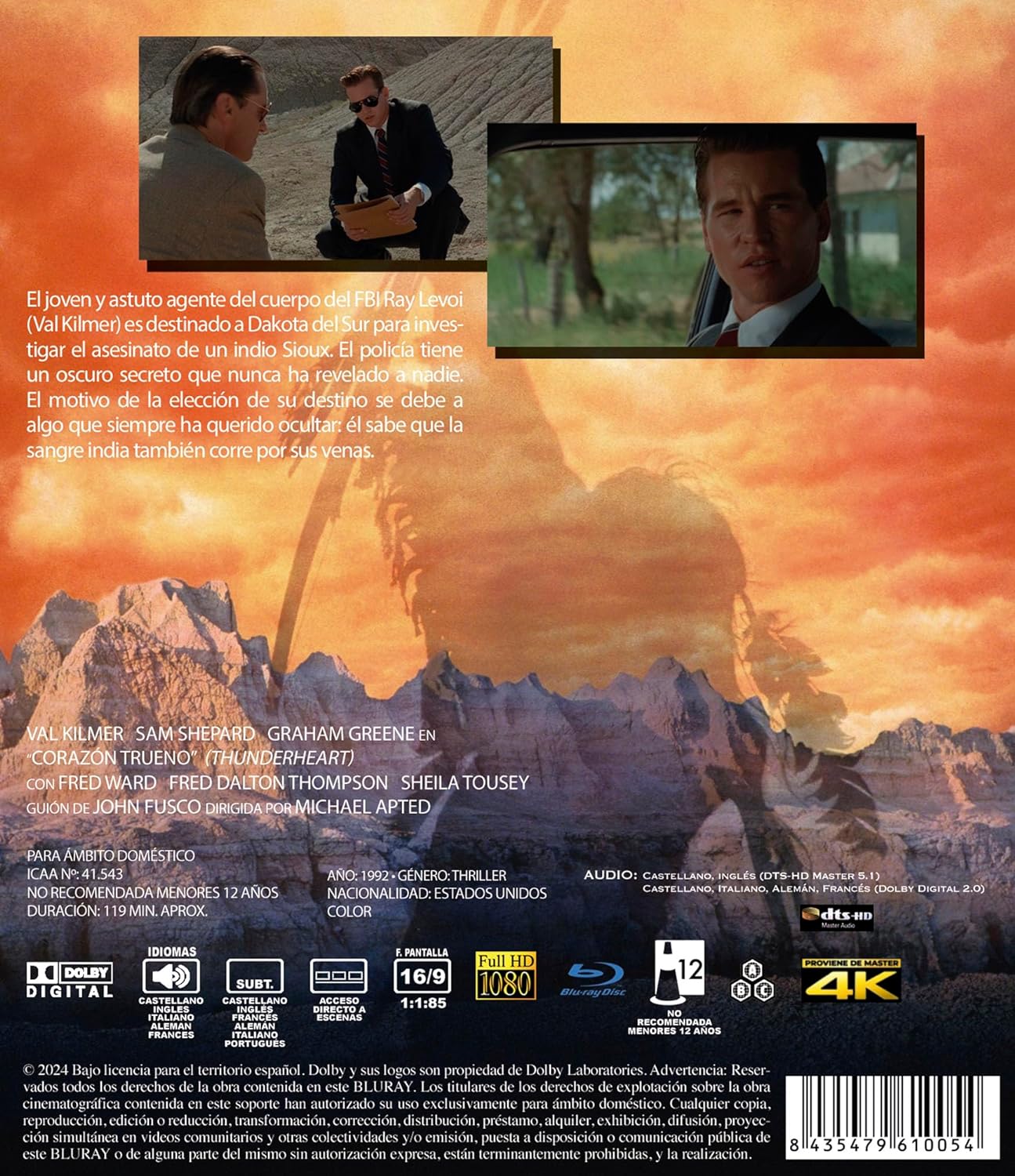 Thunderheart (ej svensk text) (Blu-ray) - 2