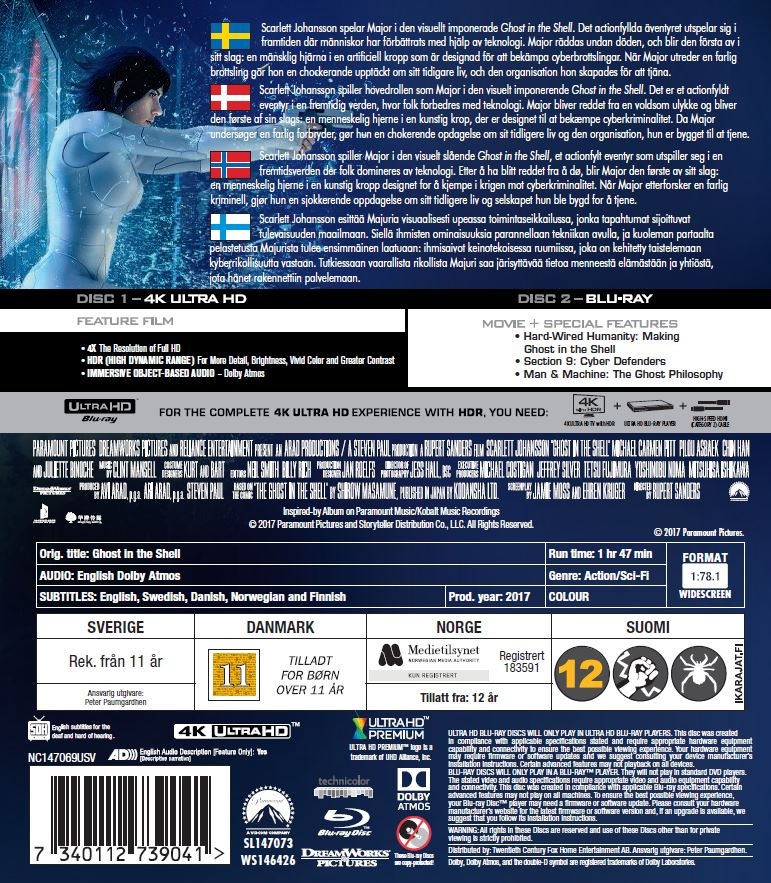 Ghost In the Shell (2017) (4K Ultra HD + Blu-ray) - 2