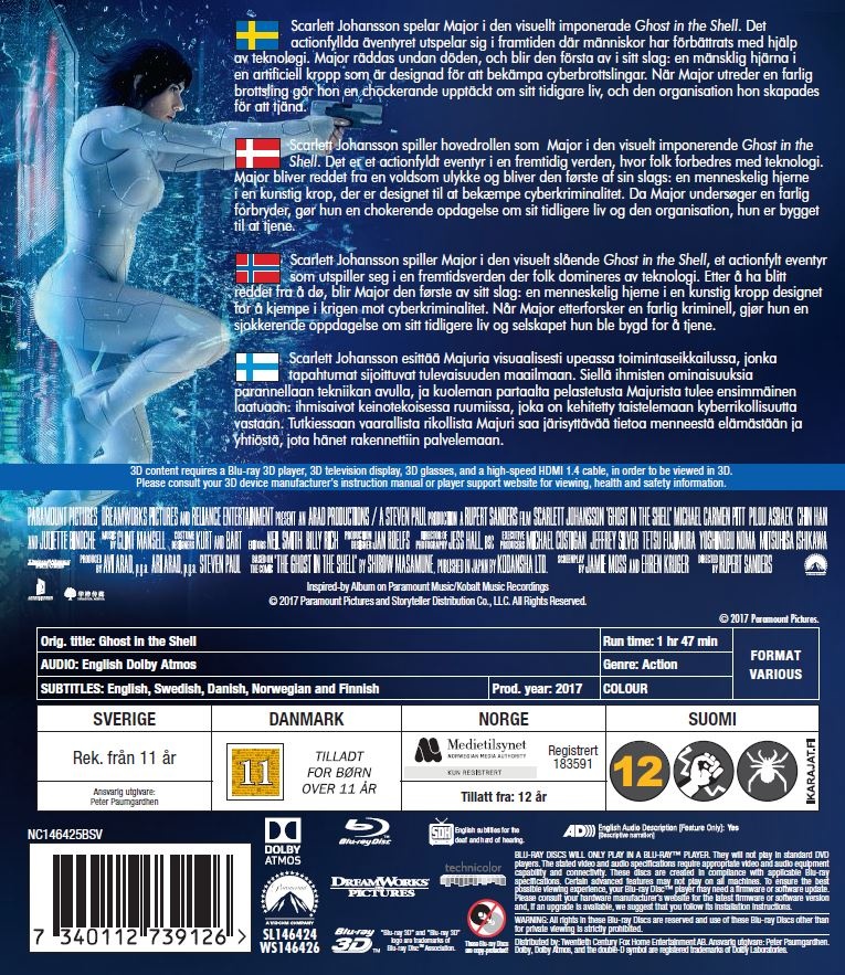 Ghost In the Shell (2017) (Real 3D + Blu-ray) - 2