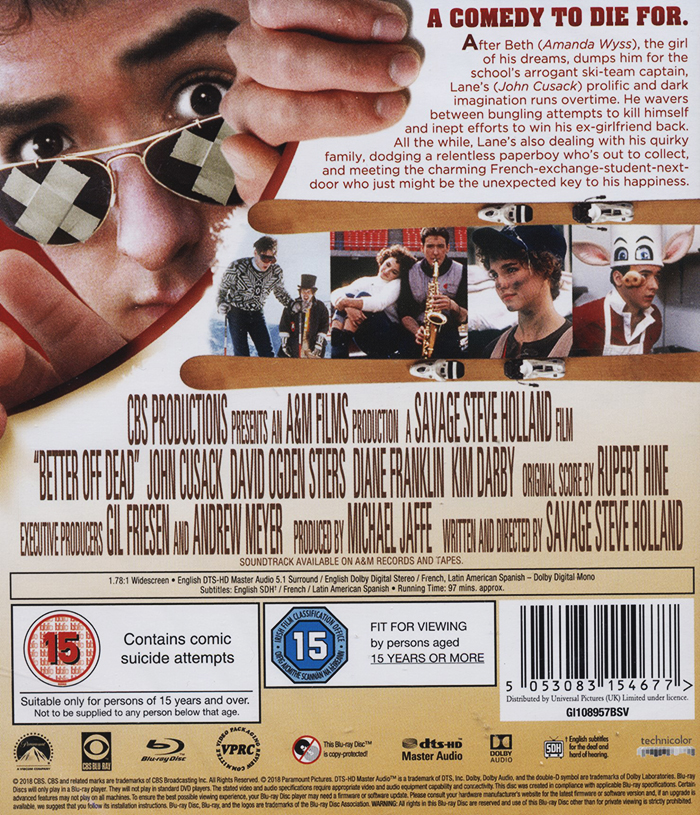 Better Off Dead (ej svensk text) (Blu-ray) - 2