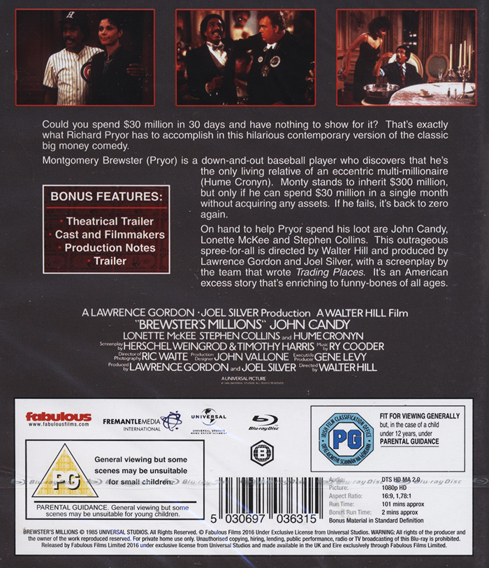 Brewster's Millions (ej svensk text) (Blu-ray) - 2