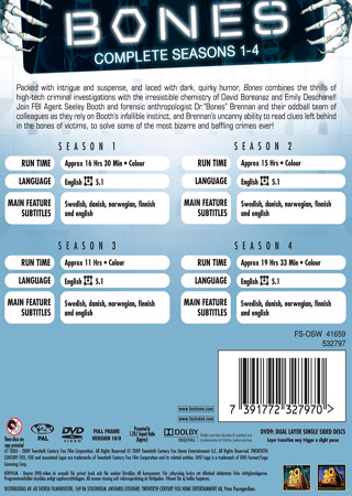 Bones - Säsong 1-4 (20-disc) - 2
