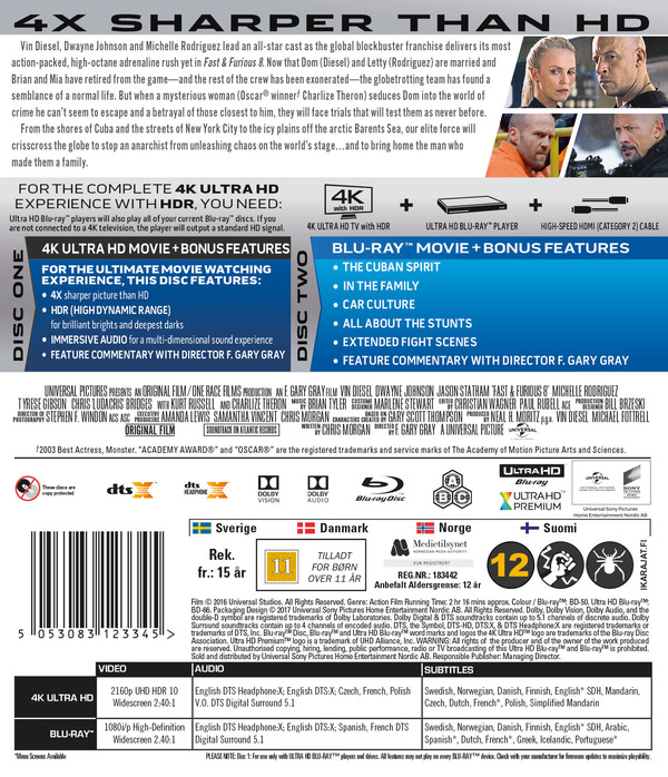 Fast & Furious 8 (4K Ultra HD + Blu-ray) - 2