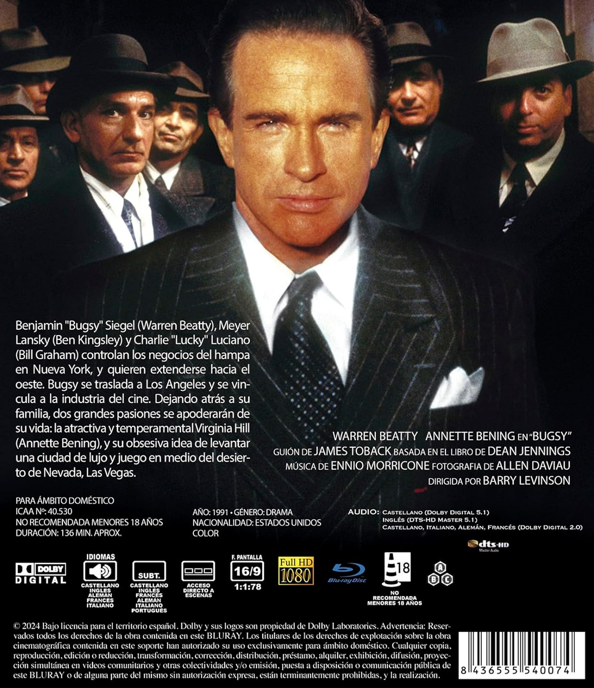 Bugsy (ej svensk text) (Blu-ray) - 2