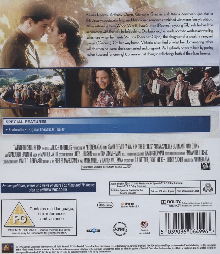 Walk In the Clouds (ej svensk text) (Blu-ray) - 2