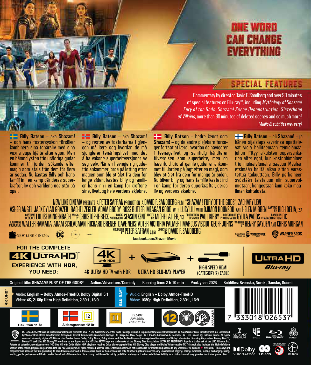 Shazam! Fury of the Gods (4K Ultra HD + Blu-ray) - 2