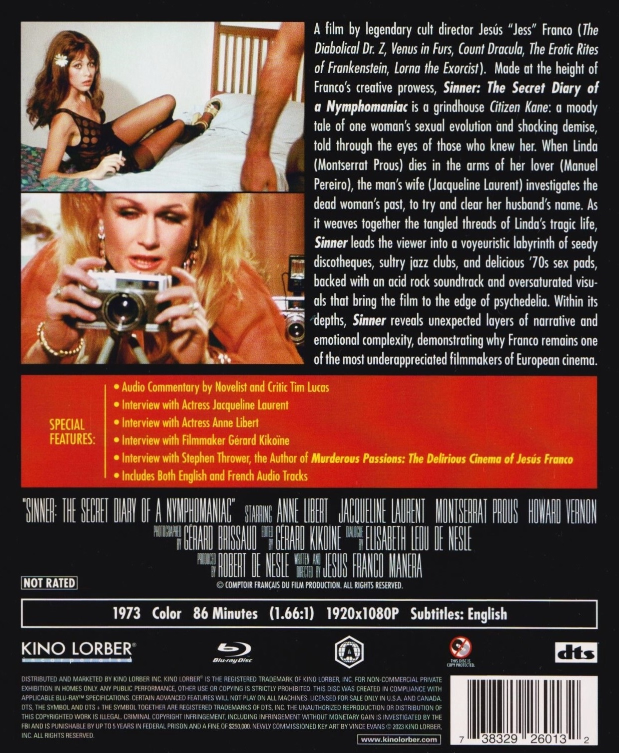 Sinner: The Secret Diary of A Nymphomaniac (ej svensk text) (Blu-ray) (OBS! Region A) - 2