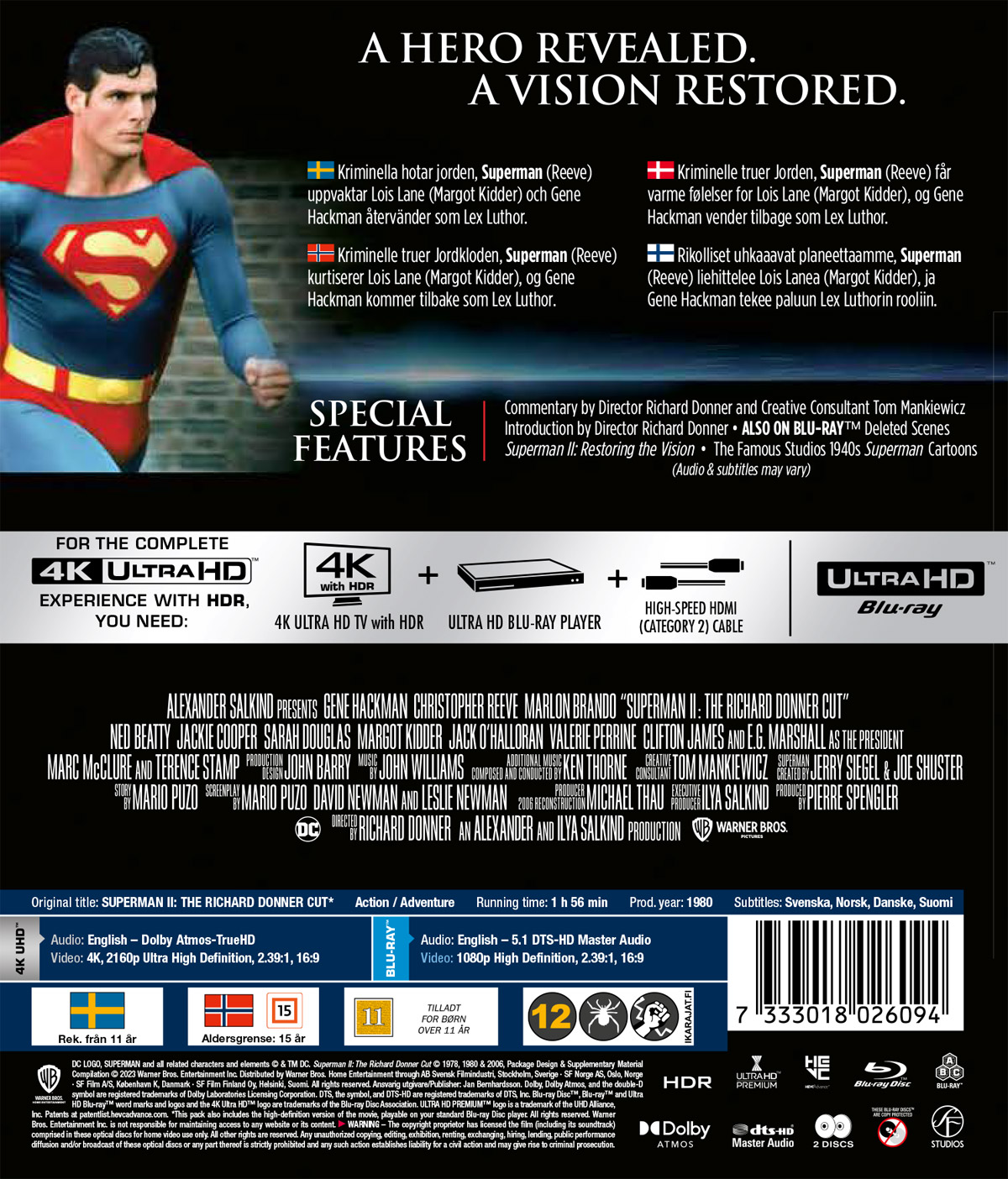 Superman 2 (4K Ultra HD + Bluray) Kvarnvideo.se