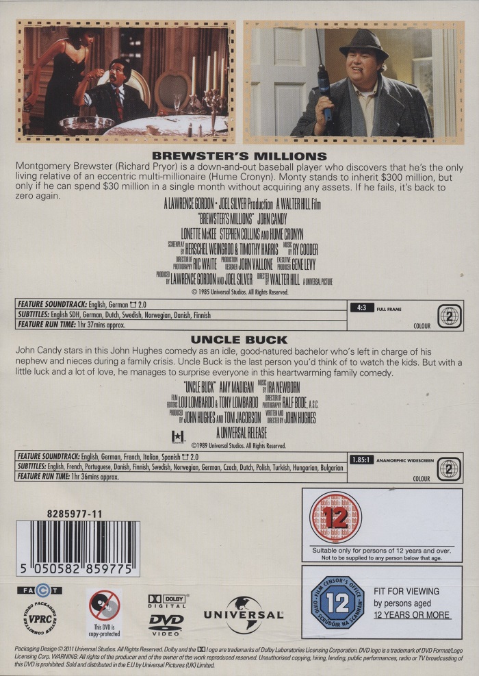 Brewster's Millions / Uncle Buck - 2
