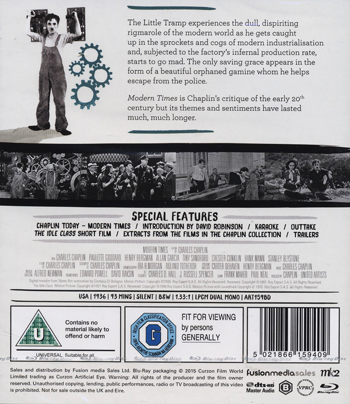 Charlie Chaplin: Modern Times (ej svensk text) (Blu-ray) - 2