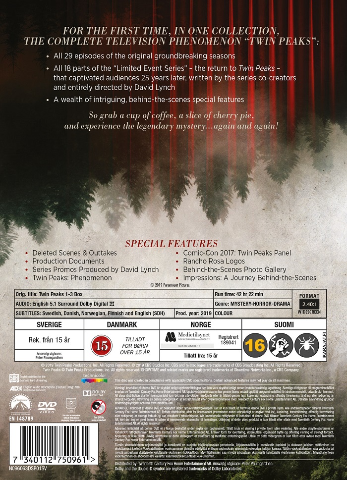 Twin Peaks - Säsong 1-3 - 2
