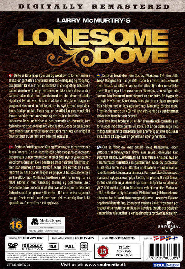 Lonesome Dove (2-disc) (Begagnad) - 2