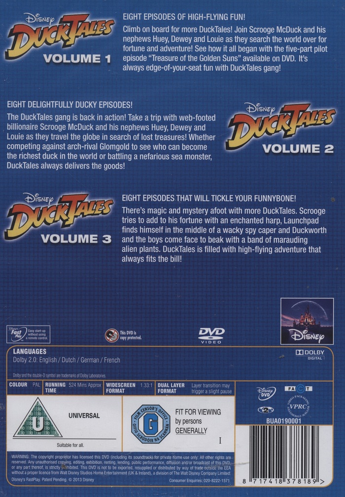 Ducktales - Collection 2 Volumes 1-3 (ej svensk text) - 2