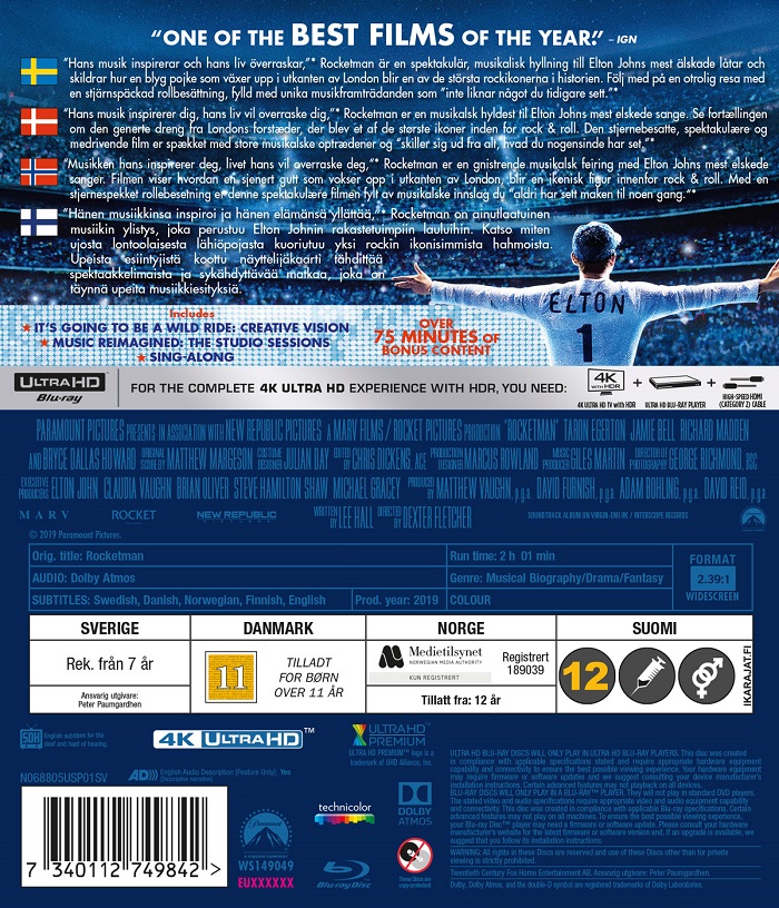 Rocketman (4K Ultra HD Blu-ray + Blu-ray) - 2
