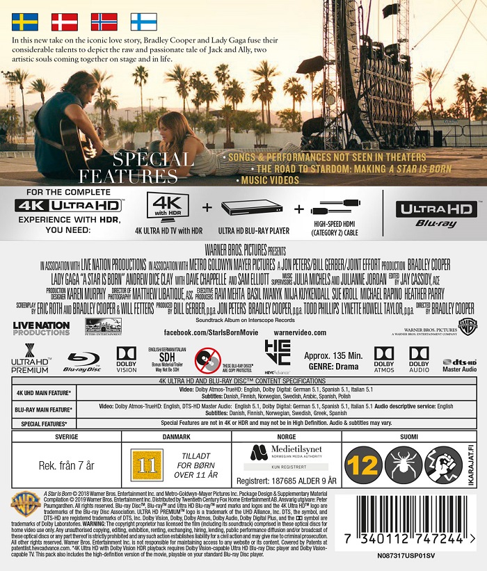 A Star Is Born (4K Ultra HD Blu-ray) - 2